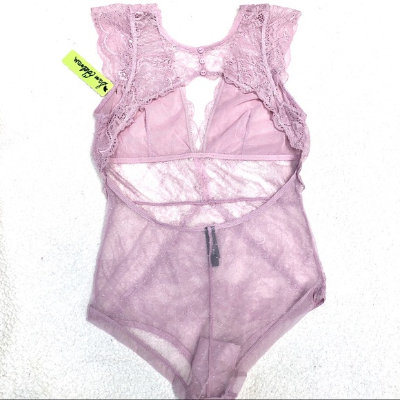 Sam Edelman Dawn Pink Lace Bodysuit M - Picture 9 of 13